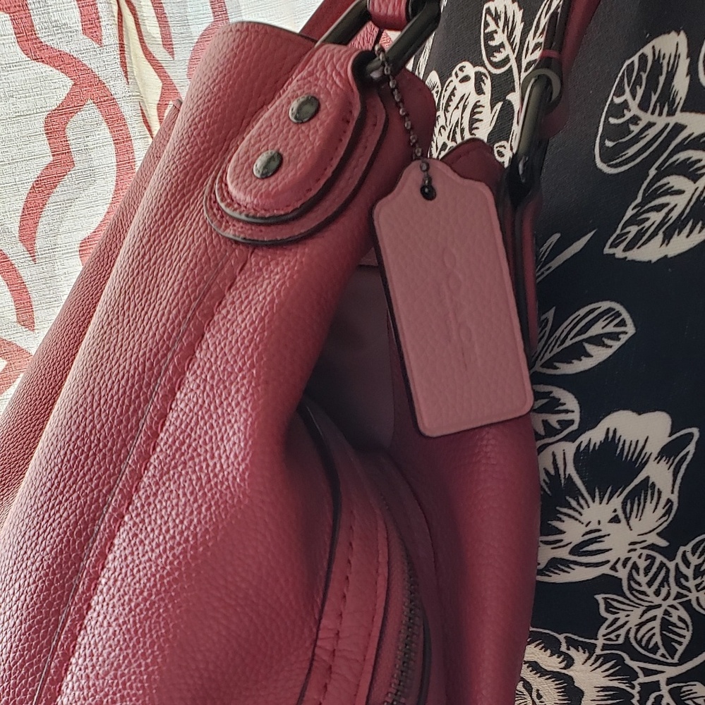 Coach Pink Eddie Shoulder Bag - Picture 2 of 6